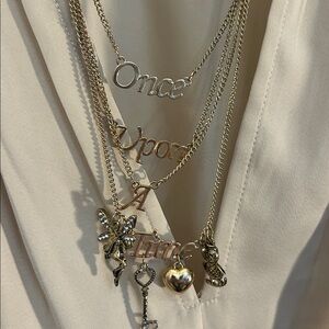 🧚♀️RARE Betsey Johnson "Once Upon a Time" Fairy Tale Charm Necklace ✨🧚